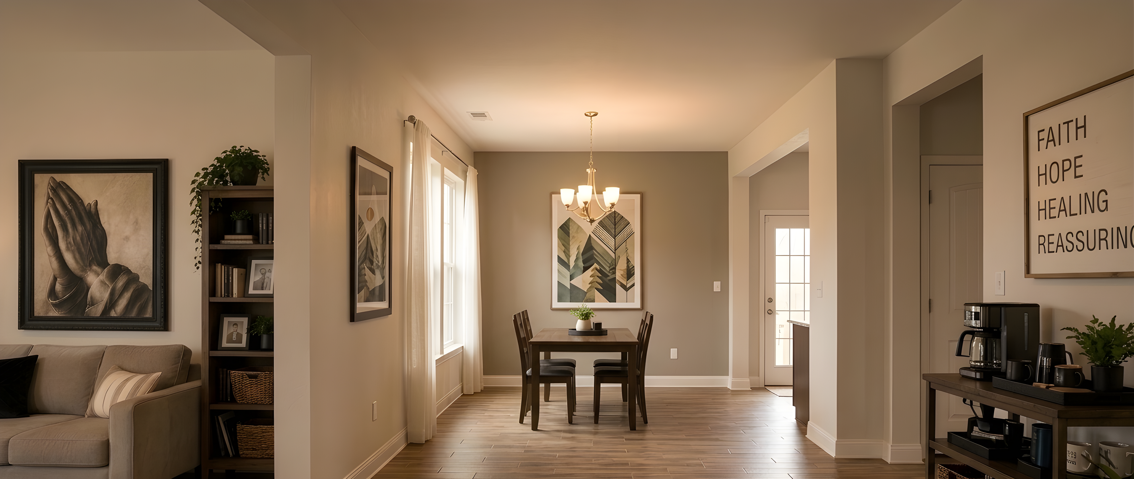 Fully furnished living room available for rent at AL Housing"
